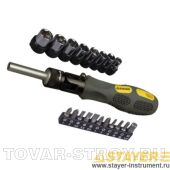 Набор STAYER 2585-H20 G Отвертки MAX-GRIP, Cr-V, реверсивно-рычажная, 20 предметов