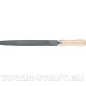 Напильник, 200 мм, плоский, деревянная ручка СИБРТЕХ