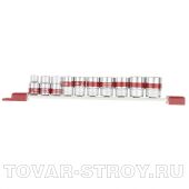 Набор торцевых головок 3/8", 6-ти гр., CrV, 10шт., 8-19мм MATRIX