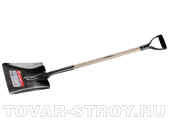 Лопата совковая ЗУБР "Завидово", черенок из дуба с пластмассовой рукояткой (39363) 320х250х1200 мм