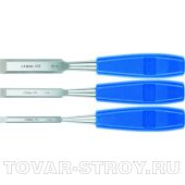 Набор стамесок плоских, 3 штуки, 8-12-18 мм СИБРТЕХ