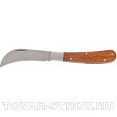 Нож садовый, 170 мм, складной, изогнутое лезвие, деревянная рукоятка PALISAD