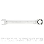 Ключ комбинированный трещоточный, 18мм, CrV, зеркальный хром MATRIX PROFESSIONAL