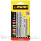 Набор свeрл по бетону STAYER MASTER 29111-H4, 5; 6; 8;10мм, 4шт