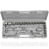 Автомобильный набор STAYER STANDARD 27587-H24, 1/2" хромированное покрытие, 24 предмета