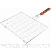 Решетка гриль 350*280 мм эластичное плетение прутьев, универсальная для нестандартных блюд, хромированная, PALISAD Camping