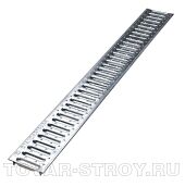 Решетка водоприемная Basic DN100 стальная штампованная (оцинкованная) 1000х136х3 (2010)