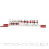 Набор торцевых головок 1/4", 6-ти гр., CrV, 10шт., 4-13мм MATRIX