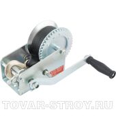 Лебедка шестеренчатая, тяга - 0,8 т, ленточная MATRIX