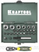 Набор бит в боксе с мини-трещоткой, 1/4" KRAFTOOL "ЕХPERT" "X-Drive" 26065-H26 (26 предметов)