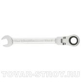 Ключ комбинированный трещоточный, 13мм, CrV, шарнирный, зерк.хром MATRIX PROFESSIONAL