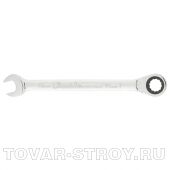 Ключ комбинированный трещоточный, 11мм, CrV, зеркальный хром MATRIX PROFESSIONAL