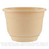 Горшок Флокс с поддоном, бежевый, 5,5 литра PALISAD