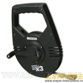 Мерная геодезийная лента STAYER 2-34186-050 RACER металлическая, редукторный механизм 3:1, 50 м х 13 мм