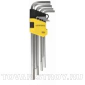 Набор имбусовых ключей STAYER MASTER 2741-H9, длинные, размеры HEX 1,5-10мм, по 9 штук