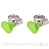 Хомуты металлические элемент крепления с формой ключа 10-16мм, 2 шт. Сибртех