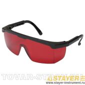 Очки STAYER 2-110457 защитные с регулируемыми по длине дужками, поликарбонатные красные линзы с оправой