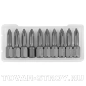 Стальная торсионная кованная обточенная бита KRAFTOOL "ЕХPERT" 26121-2-25-10 (РН 2, 25 мм, 10 шт)