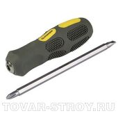Отвертка STAYER MAX-GRIP 25851-H2 G, с двухсторонним стержнем, Cr-V, SL 6,5, PH №2