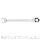 Ключ комбинированный трещоточный, 16мм, CrV, зеркальный хром MATRIX PROFESSIONAL