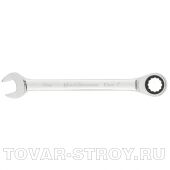 Ключ комбинированный трещоточный, 19мм, CrV, зеркальный хром MATRIX PROFESSIONAL