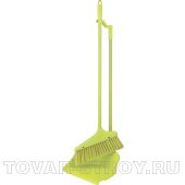 Набор для уборки "ЛЕНИВКА" совок и щетка, зеленый ELFE Light