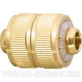 Муфта ремонтная для шланга, 1/2", латунная PALISAD