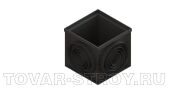 Пластиковый дождеприемник-пескоуловитель PolyMax Basic 433х433х391 мм, угловой (8472.1)