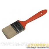 Кисть плоская STAYER 0108-75 UNIVERSAL-EURO, светлая натуральная щетина, пластмассовая ручка, 75 мм