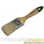 Кисть плоская STAYER 0102-025 UNIVERSAL-EURO, светлая натуральная щетина, деревянная ручка, 25 мм