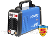 Сварочный инвертор ЗУБР Т3 ПРОФИ (ЗАС-Т3-220-Д) дисплей, 220 А, 220 В, IGBT, ПВ-60%, Hot start, Arc Force, Anti-Stick
