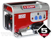 Генератор бензиновый ЗУБР, 220/12 В (ЗЭСБ-4000-Э) 4х тактный, 5000/4000 Вт, ручной и электро пуск, бак 25 л, предохранитель 16А