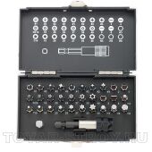 Набор бит, 1/4", магнитный адаптер, сталь S2 пластиковый кейс, 32 предм. GROSS