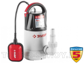 Насос дренажный погружной ЗУБР, для чистой воды (ЗНПЧ-750) 750 Вт, 250 л/мин, напор 8.5 м, кабель 10 м, штуцер 1"-1 1/4"-1 1/2"