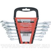 Набор ключей рожковых 6шт. (6-17мм), CrV, Elliptical, зерк. хромирование MATRIX Master