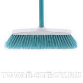 Щетка пластмассовая для подметания пола, 270 мм, "CLASSIC" бирюзовая щетина, c черенком, 120 см, D22мм ELFE