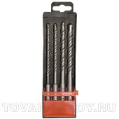 Набор буров по бетону, 5-6-8-10х160 мм, 4 шт., в пласт. коробке, SDS PLUS MATRIX