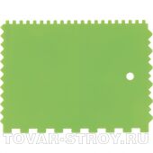Шпатель для клея, пластмассовый, 130х170 мм, зубчатый СИБРТЕХ
