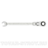 Ключ комбинированный трещоточный, 8мм, CrV, шарнирный, зерк.хром MATRIX PROFESSIONAL