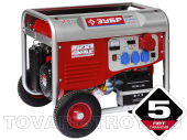 Генератор бензиновый ЗУБР (ЗЭСБ-5500-ЭФН) 380/220/12 В, 4х тактный, 6000/5500 Вт, электро-пуск, бак 25 л