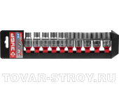 Наборы торцовых головок 3/8" ЗУБР, 27654-Н10, 10-19 мм, 10 предметов