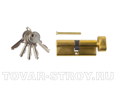Механизм цилиндровый тип ключ-защелка ЗУБР (52103-70-2) 70 мм, цвет хром, 5 ключей