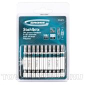 Набор бит TORX 25х50, сталь S2, 10 шт GROSS