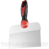 Шпатель фасадный из нержавеющей стали, 300 мм, 2-комп. ручка, широкое полотно MATRIX