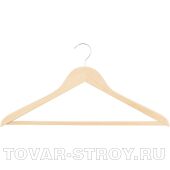 Вешалка деревянная для одежды с антискользящей рифленой перекладиной ТМ Elfe
