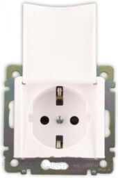 Розетка Legrand Valena с крышкой, белая