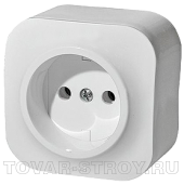 Розетка Legrand Quteo без заземления, белая.