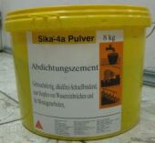 Sika 4a Pulver, смесь гидроизоляционная быстро-схватывающая (гидро-пломба) 8 кг