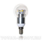 СВЕТОДИОДНАЯ ЛАМПА 5ВТ Е14 G45 220V шар прозрачная 4500К