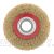 Щетка для точила, 100 мм, посадка 20 мм, плоская, латунир. витая проволока MATRIX